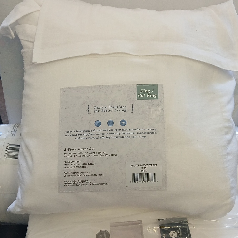 Relax DUVET cover set King size white
